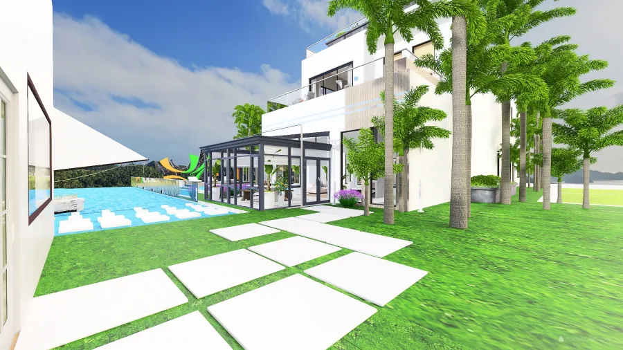 Modern StyleOther Contemporary Bauhaus LA Mansion ColorScemeOther 3d design renderings