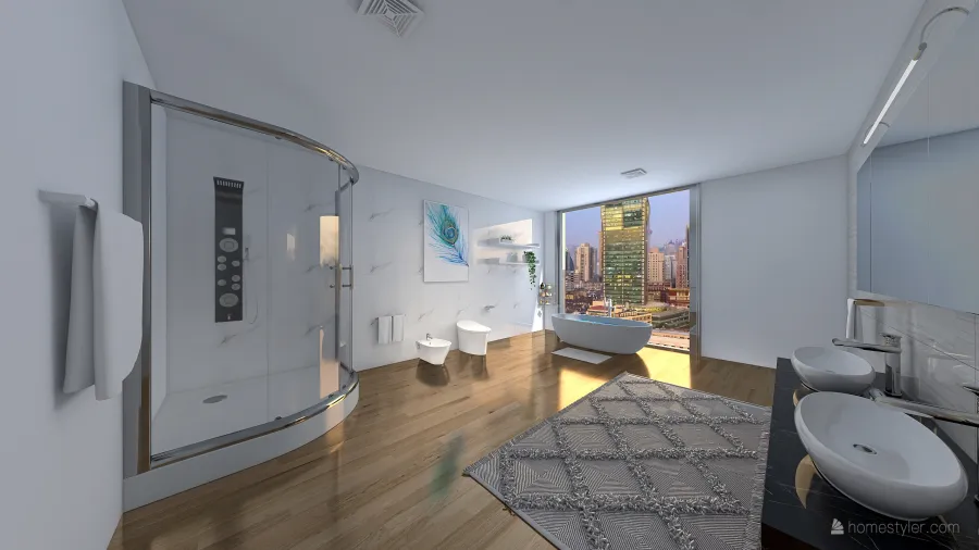 New York penthouse 3d design renderings
