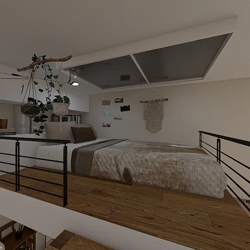 Loft Bedroom 3d design renderings