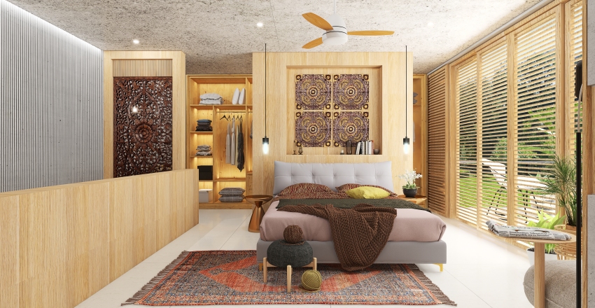 StyleOther Traditional Asian TropicalTheme Harmony ColorScemeOther Beige 3d design renderings