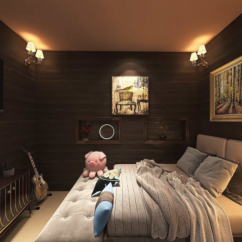 Lea's Master Bedroom 3d design renderings