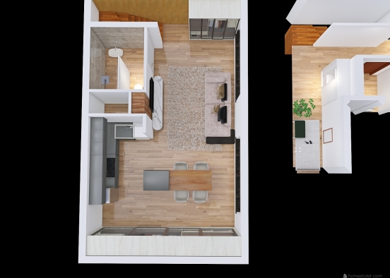 Copy of A souterrain apartment in Berlin Design Rendering