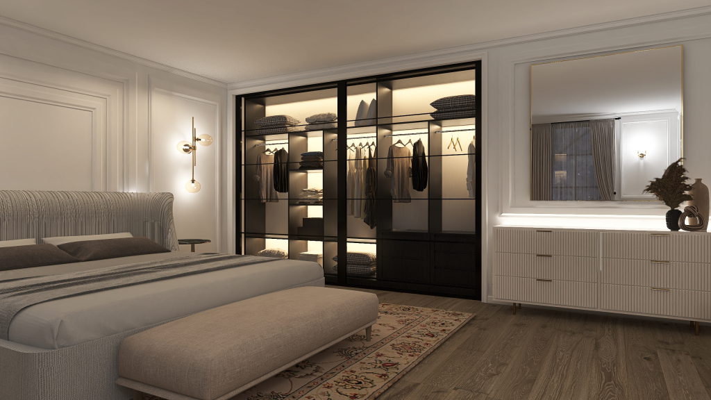Contemporary Modern Traditional StyleOther WoodTones Grey ColorScemeOther Bedroom 3d design renderings