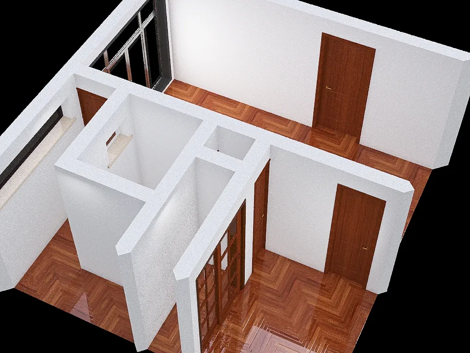 Apartamento para dos 3d design renderings