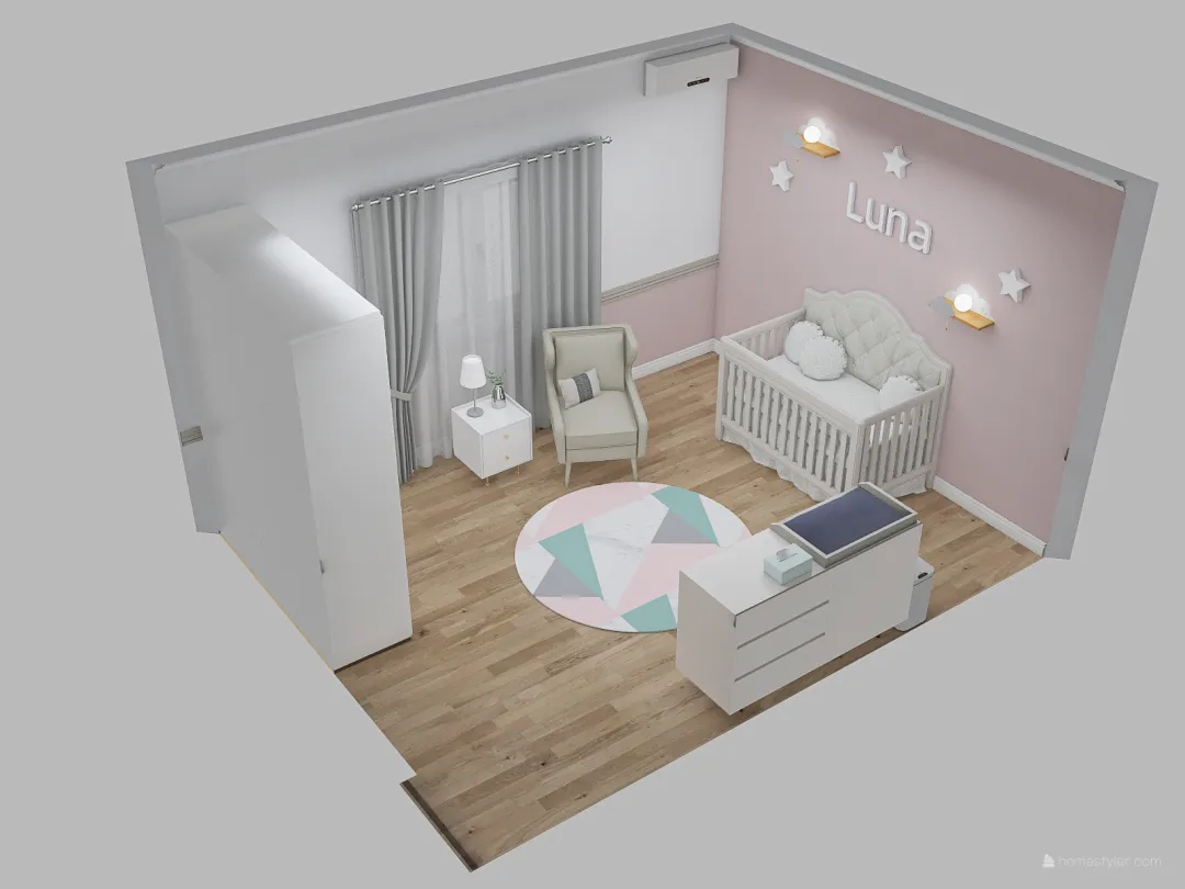 Baby luna 3d design renderings