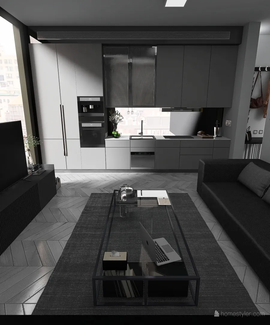 Micro flat in NYC 3d design renderings