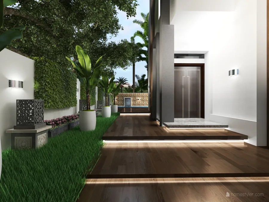 Contemporary StyleOther La Joconde Tropical - Tunsian House - Grey ColorScemeOther 3d design renderings