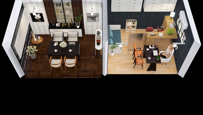 Office partition for CEO and GM 3d design picture 29.55