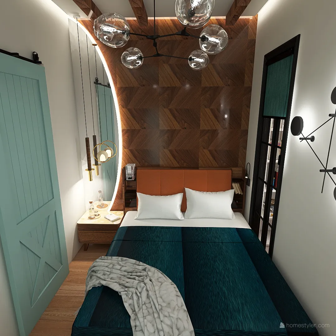 2 BEDROOM different bathrooms 3d design renderings