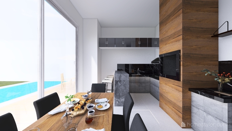 Living Room - Brazilian Grill 3d design renderings
