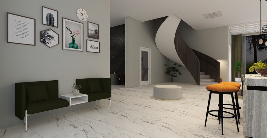 Modern sunny house A1 Interior Design Render