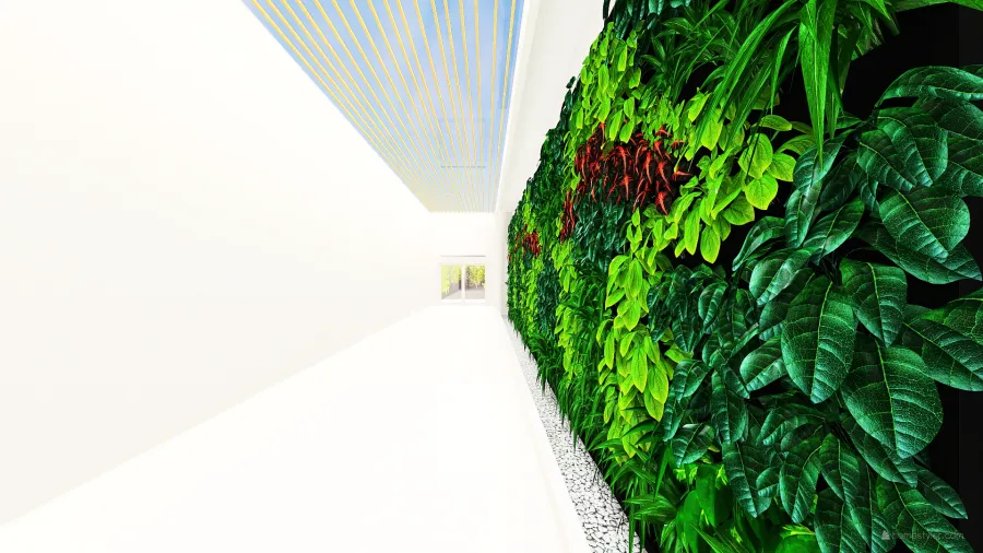 Modern White Entrance & Hallway 3d design renderings