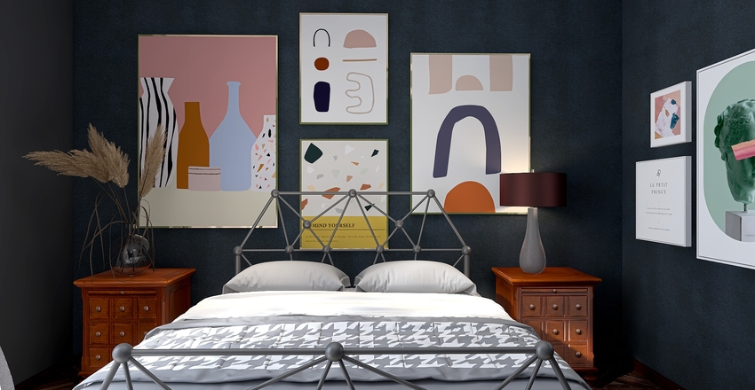 Retro dream. Interior Design Render
