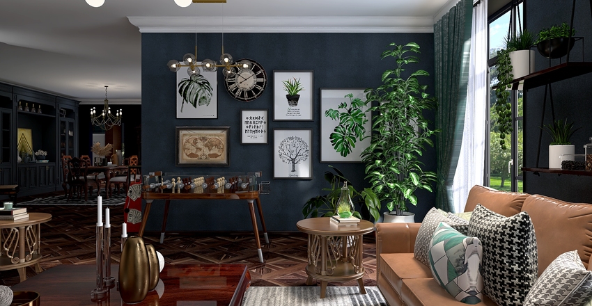 Retro dream. Interior Design Render