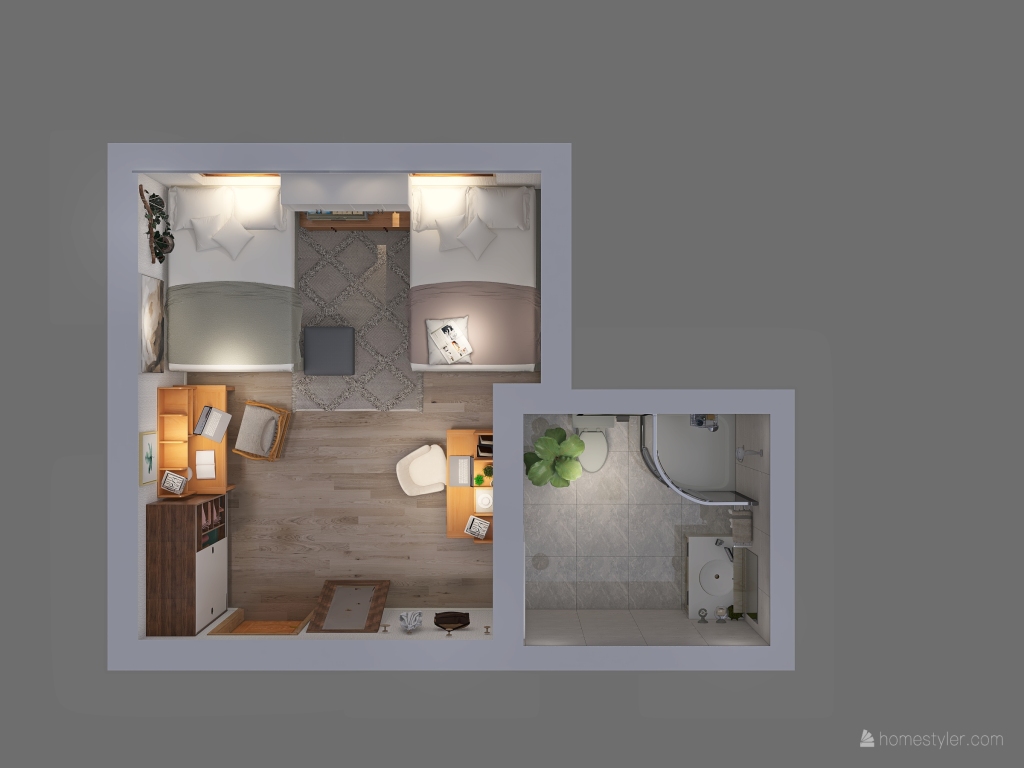 🖤 Aesthetic Dorm 🖤 3d design renderings