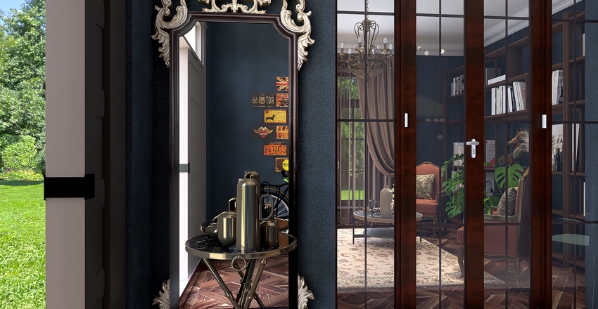 Retro dream. Interior Design Render