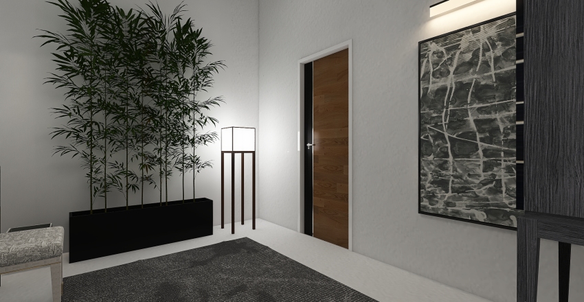 Modern White Powder room 3d design renderings