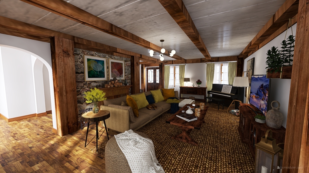 Traditional Modern StyleOther Chalet in the mountains WarmTones WoodTones ColorScemeOther 3d design renderings