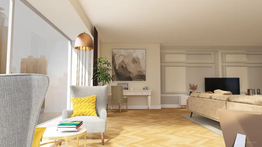 small apartament 3d design renderings