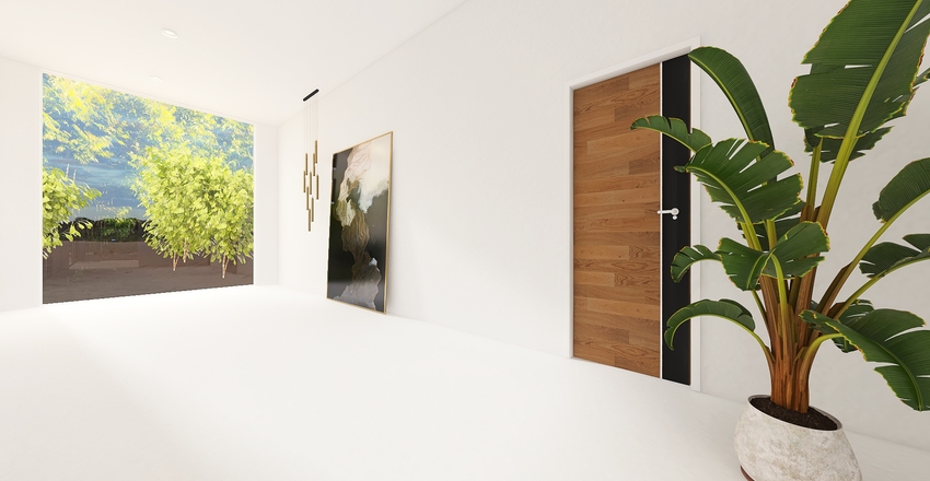 Modern White Hallway1 3d design renderings