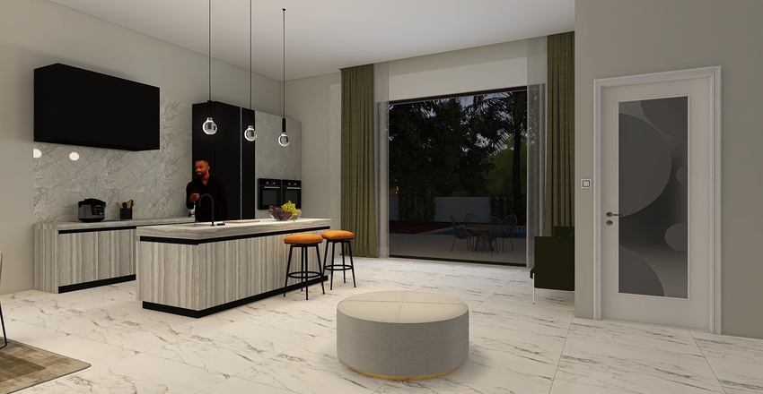 Modern sunny house A1 Interior Design Render