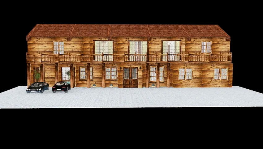 Chalet in the mountains 3d design picture 430.12