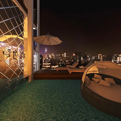 Balcony 3d design renderings