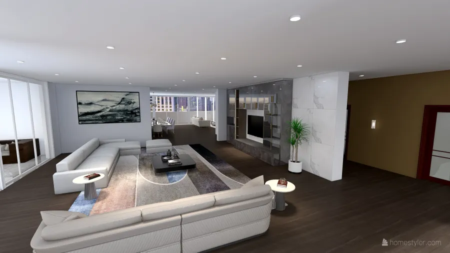 New York penthouse 3d design renderings