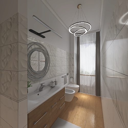 bagno in zona giorno 3d design renderings