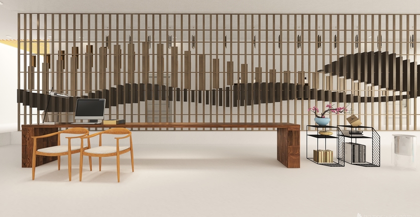 Modern White Living and Dining Area 3d design renderings