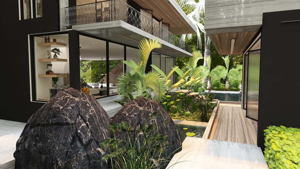 Modern StyleOther TropicalTheme Wander Mountain WoodTones Green WarmTones ColorScemeOther 3d design renderings