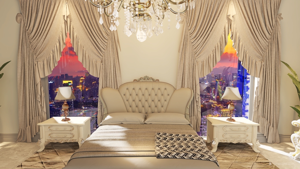 Timeless bedroom 3d design renderings
