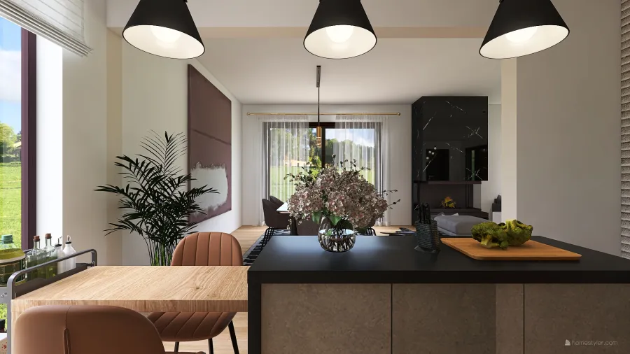 Stylish activity apartment 3d design renderings