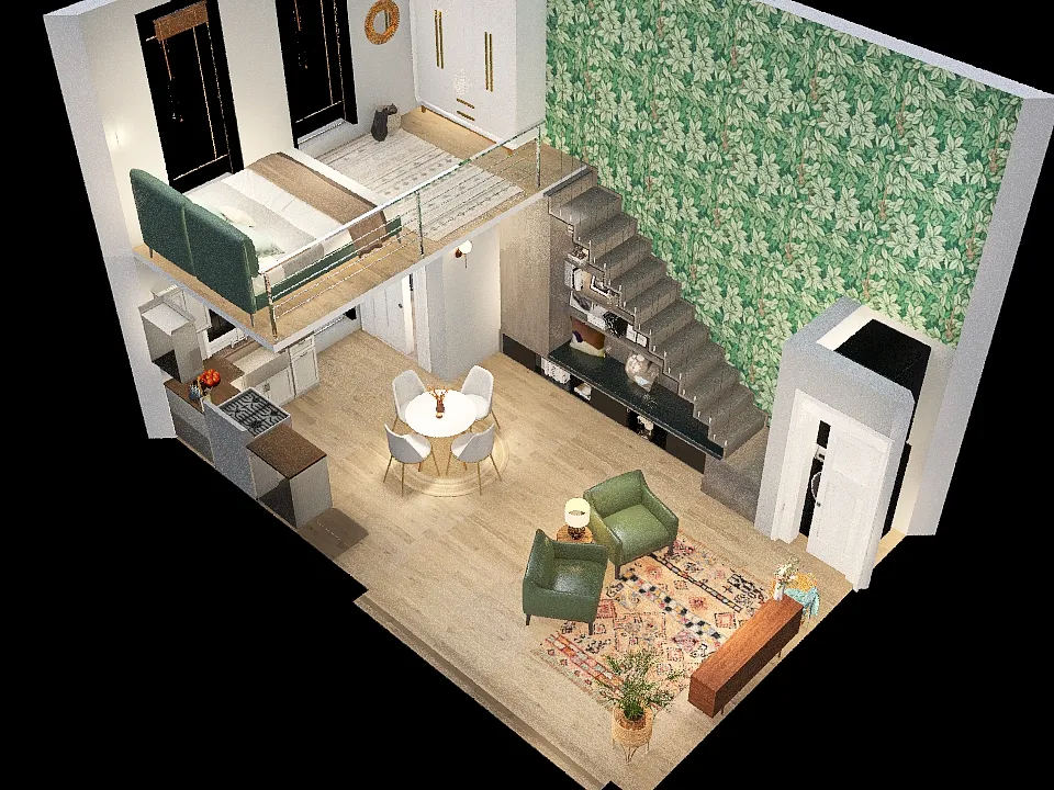 Lauren's Tiny House 3d design renderings