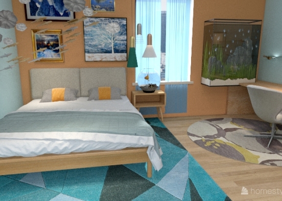 fish bedroom Design Rendering
