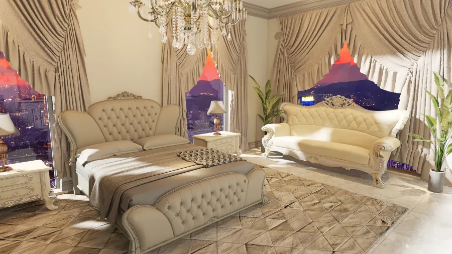 Timeless bedroom 3d design renderings