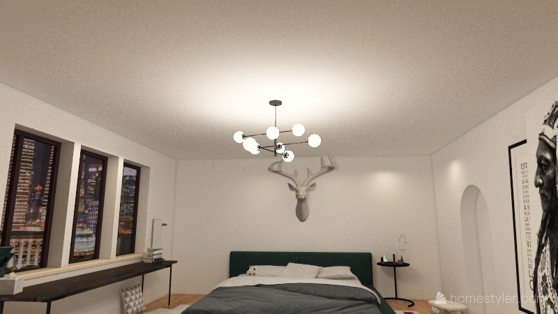 minimalism bedroom 3d design renderings