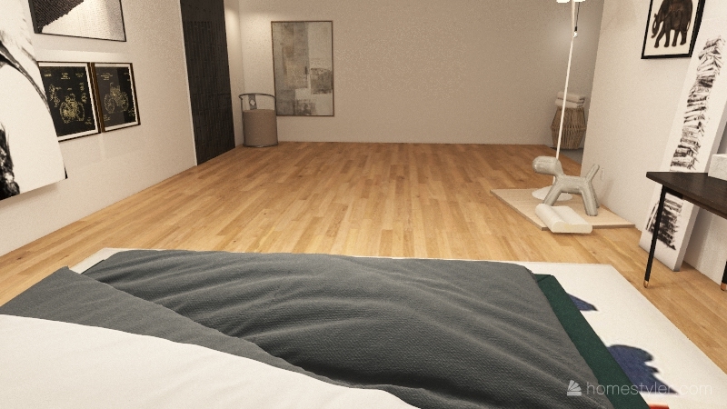 minimalism bedroom 3d design renderings