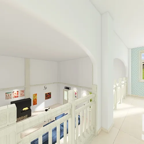Casa balconata 3d design renderings