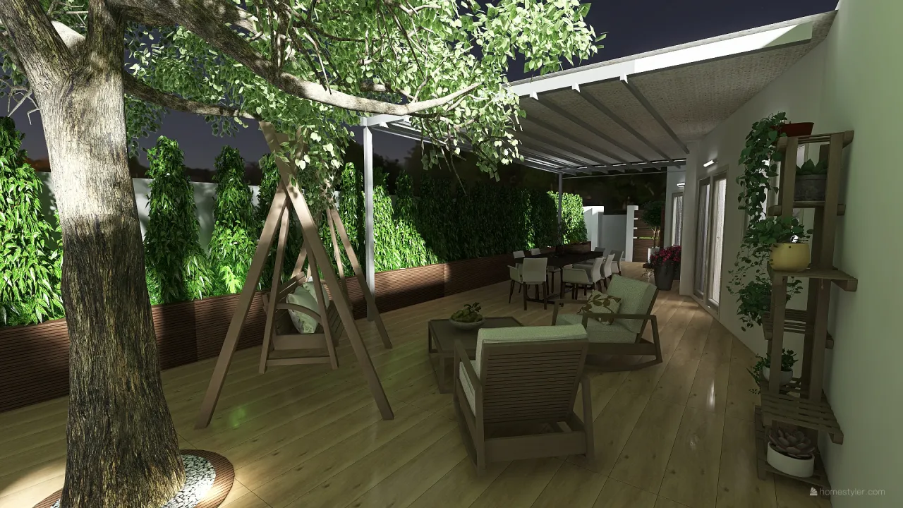 vima _APARTMENT RENOVATION & YARD_ATHENS (II) 3d design renderings