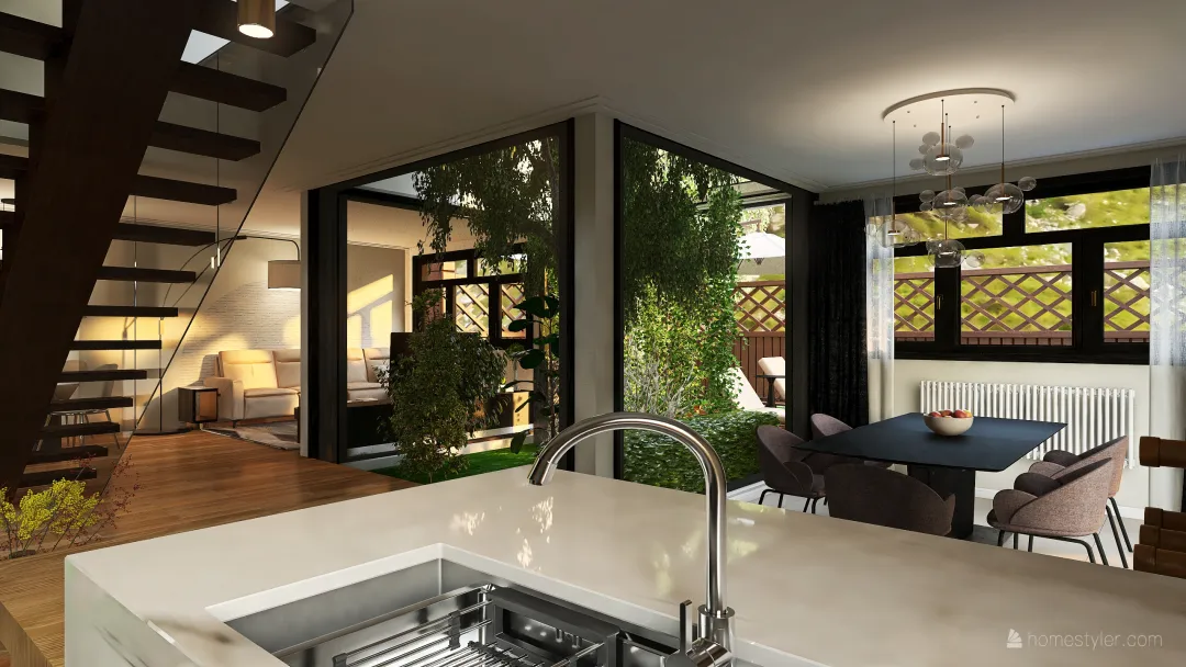 Appartamento immerso nella Natura 3d design renderings