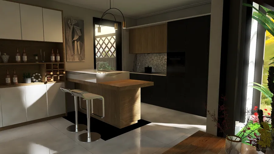 Appartamento immerso nella Natura 3d design renderings