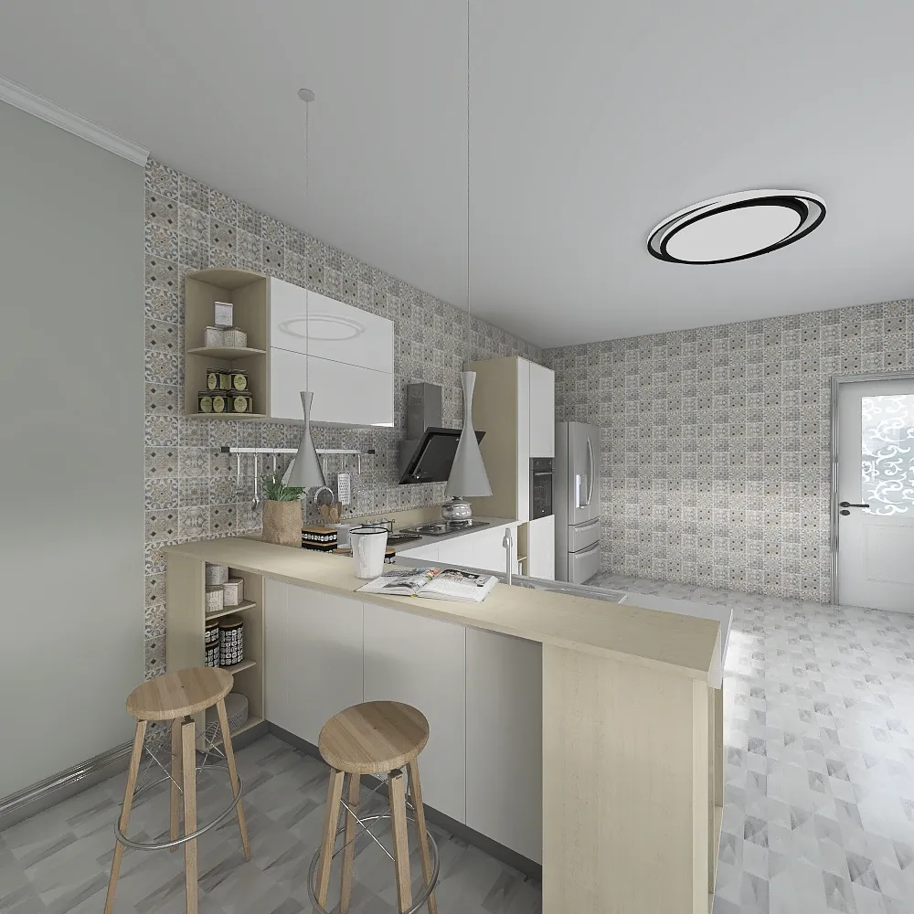 cozinha style 3d design renderings