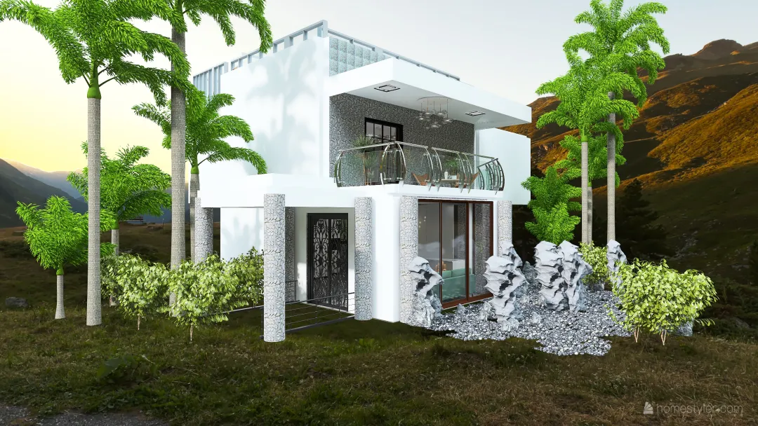 mountain house 3d design renderings