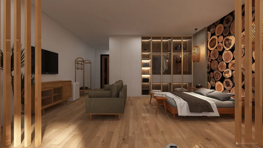 AirBnB mini apartments. 3d design renderings
