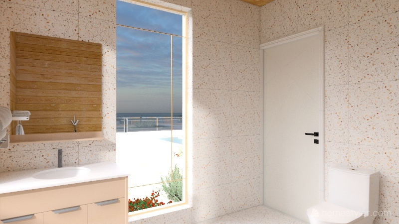 House by the beach 3d design renderings