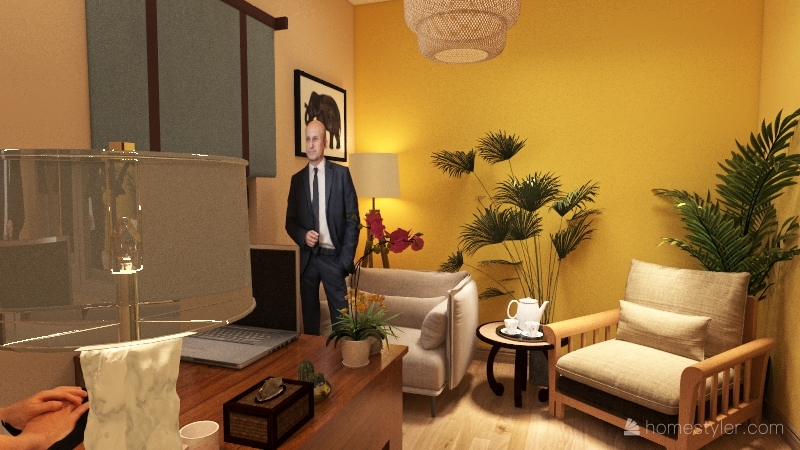 bureau chez soi pour profession libérale 3d design renderings