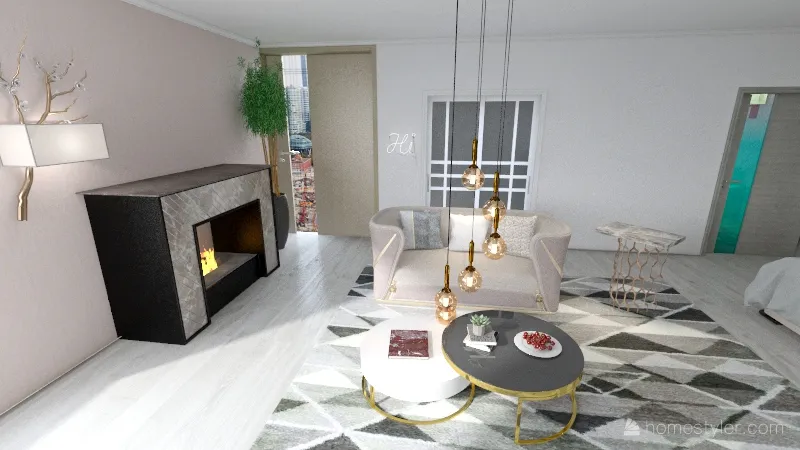 Apartamento na cidade 3d design renderings