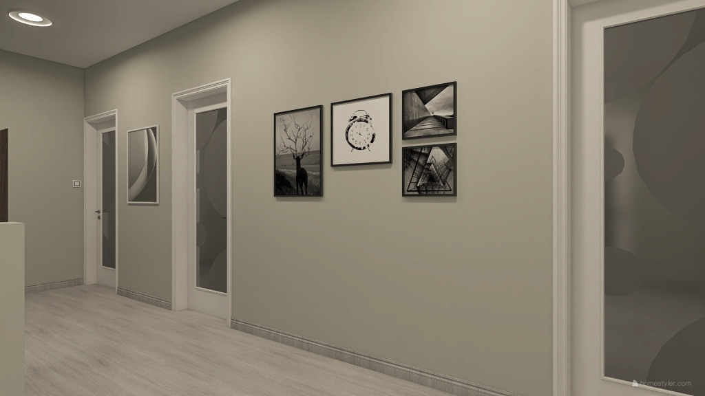 Hallway stair 3d design renderings
