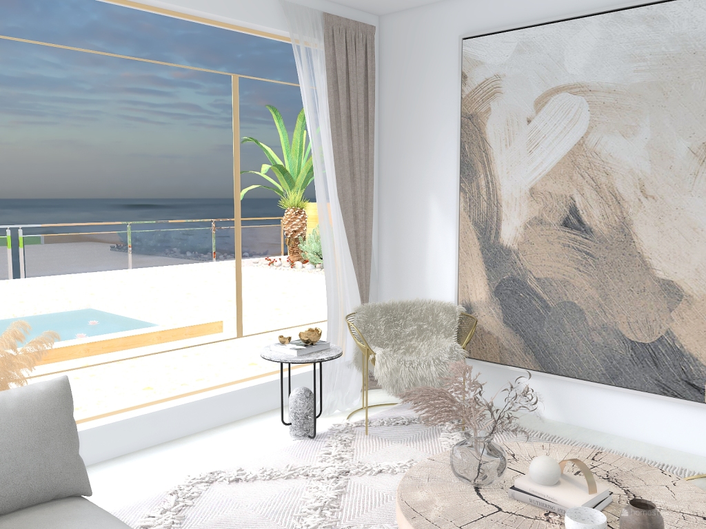 House by the beach 3d design renderings